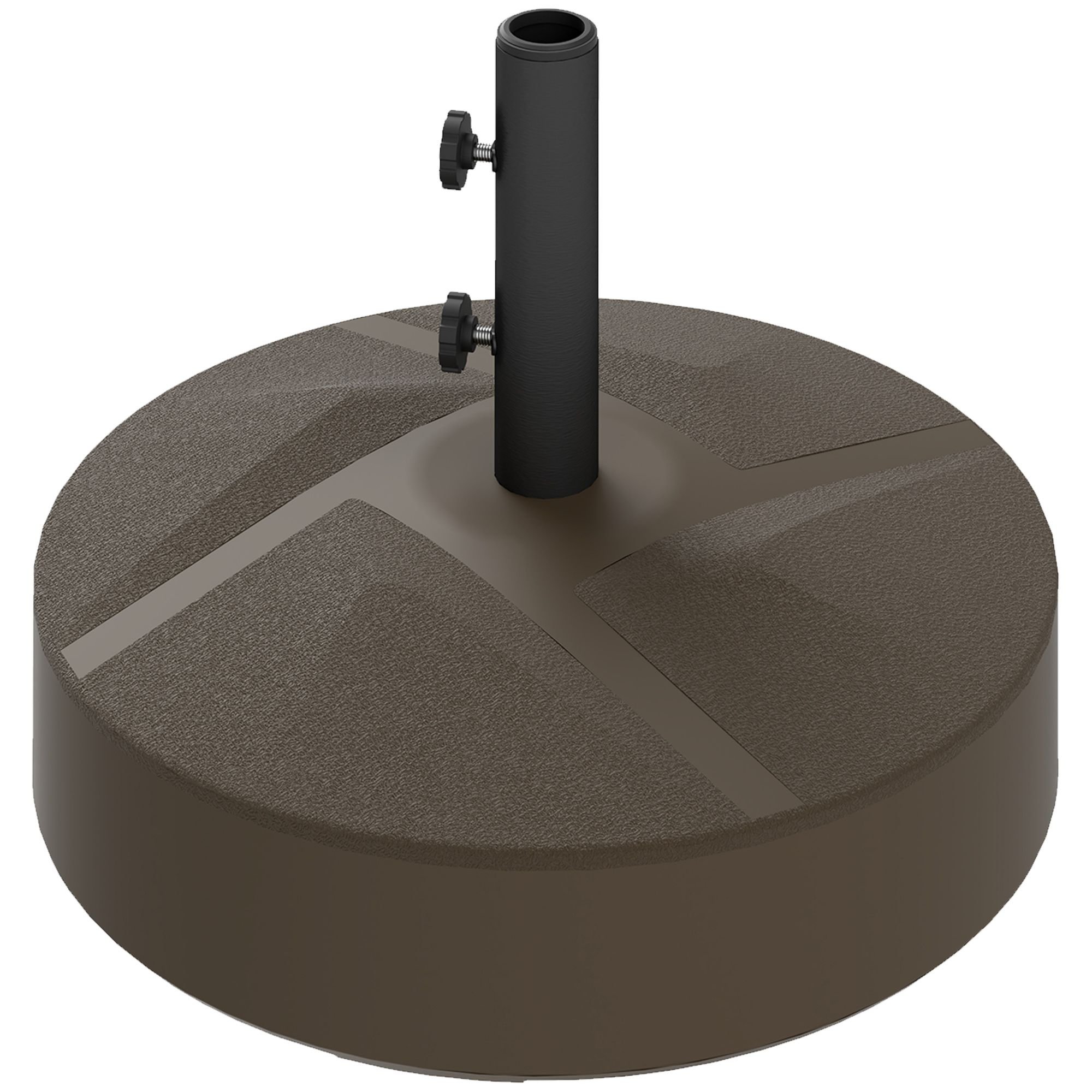 Outsunny Patio Umbrella Base Holder, Heavy Duty Outdoor Umbrella Stand Base, Filled Up to 66lbs with Stand or 55lbs with Water for Garden, Poolsi