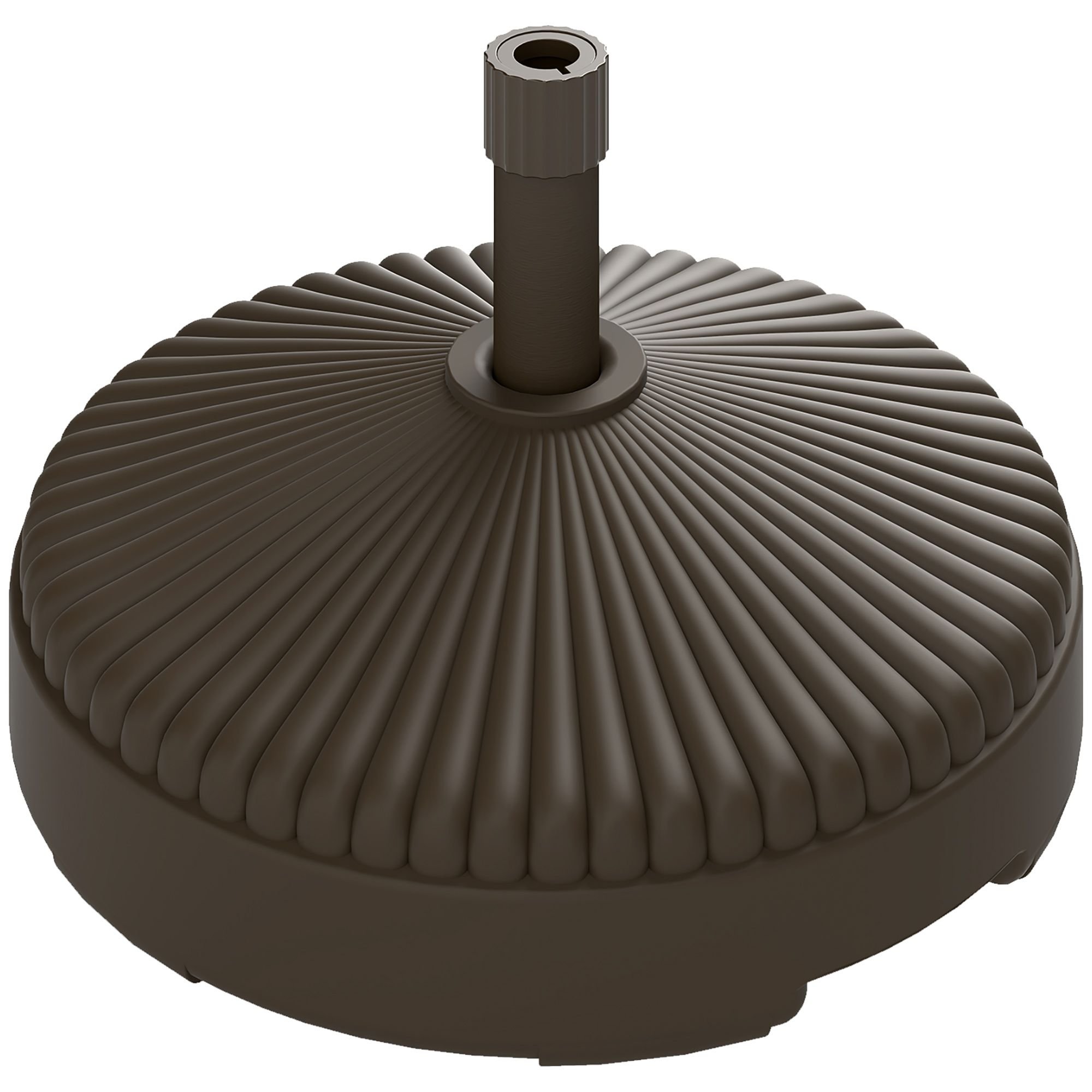 Outsunny Round Patio Umbrella Base Holder, Heavy Duty Outdoor Umbrella Stand Base, Filled Up to 62lbs with Stand or 51lbs with Water for Garden