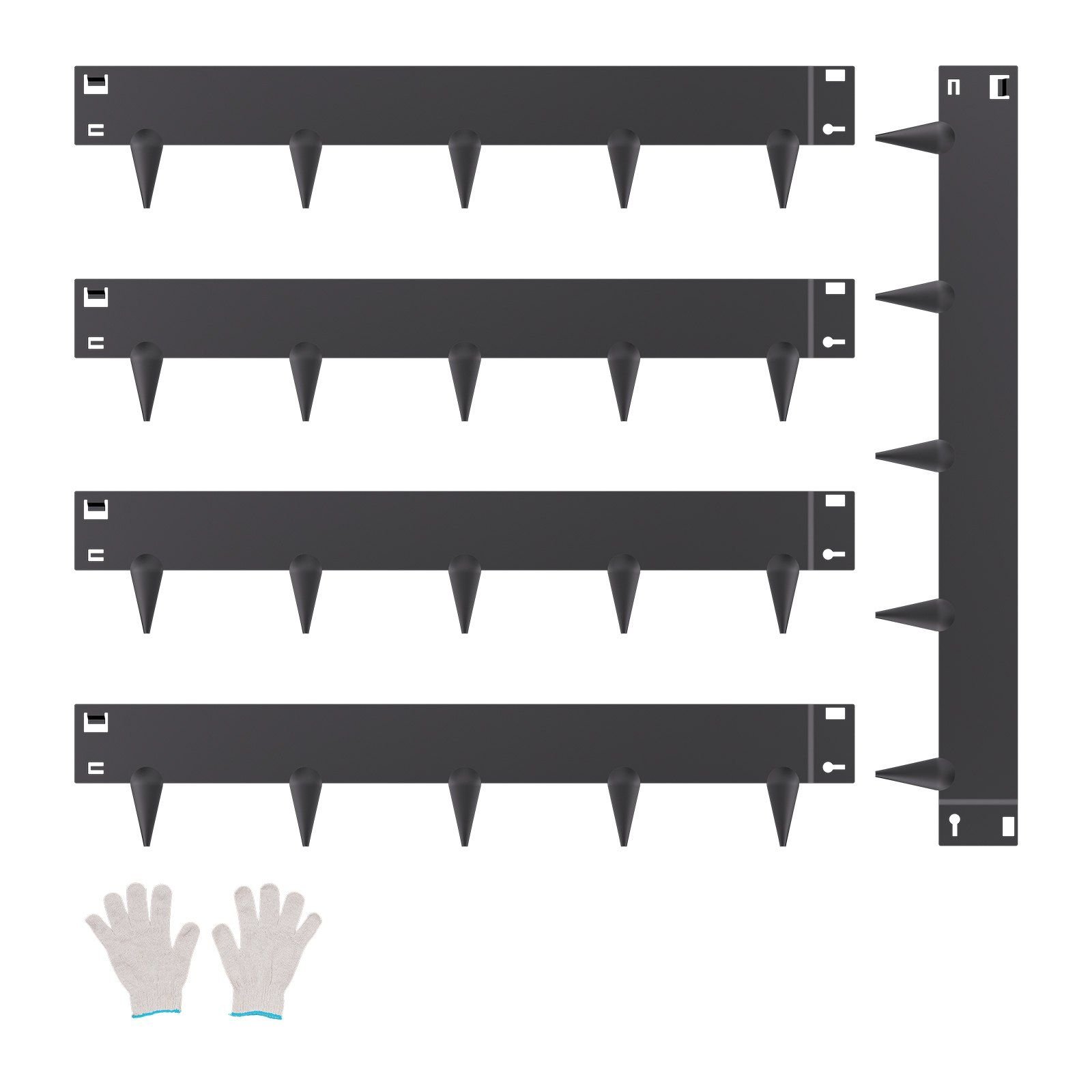 Steel Landscape Edging 5 Packs 39 x 4in Rust-Resistant Edging Border Black