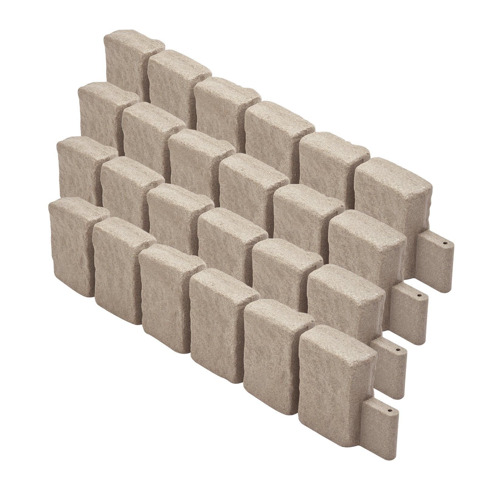 Fake Stone Landscape Edging 47.2 x 9 in Lawn Edging Border Fade-Resistant No Dig